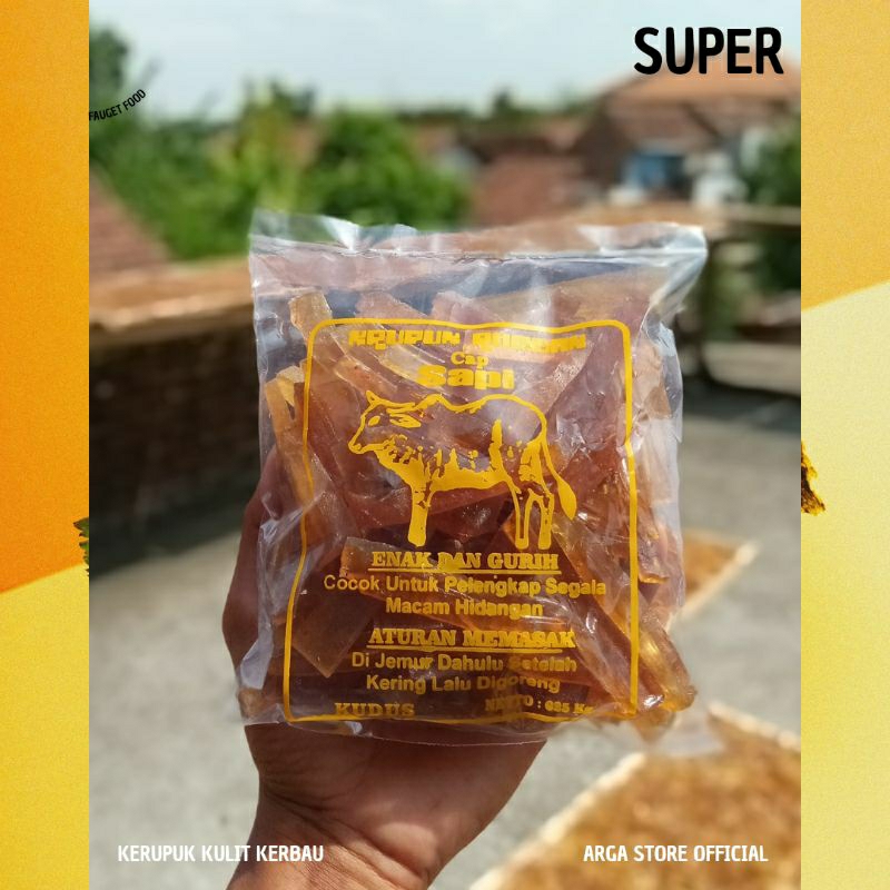 

Krecek Rambak Kerbau 250 gr Super Krupuk Kulit Kerbau Asli Kudus