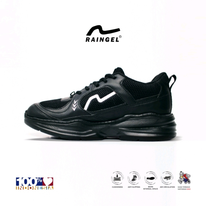 RAINGEL BLASSING  Sneakers Local Original  All Black by TAKANA ONLINE