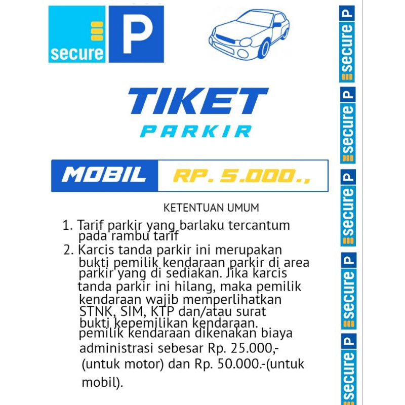 

Karcis parkir acer
