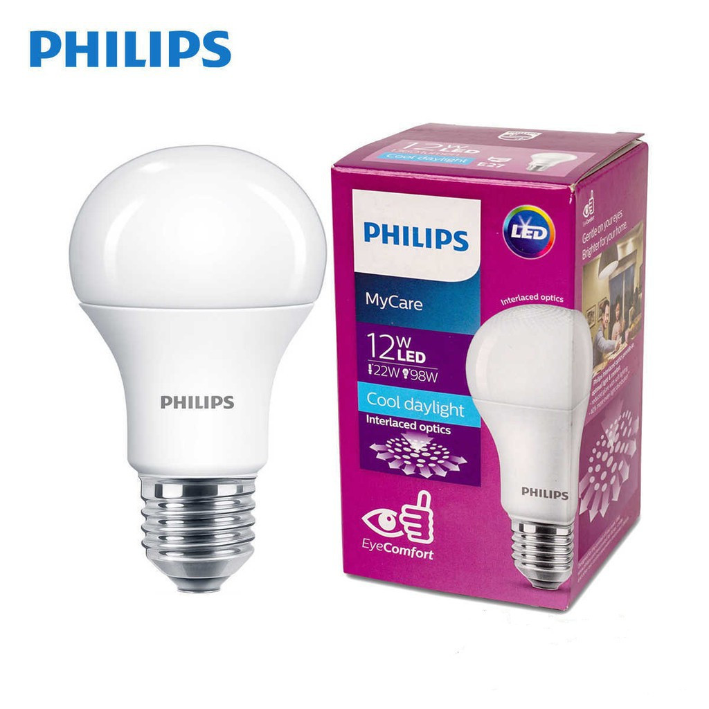 Lampu Bohlam / Bulb LED 12 Watt MYCARE 12 W Philips Putih 12w 12watt / 13w essential Kemasan Single