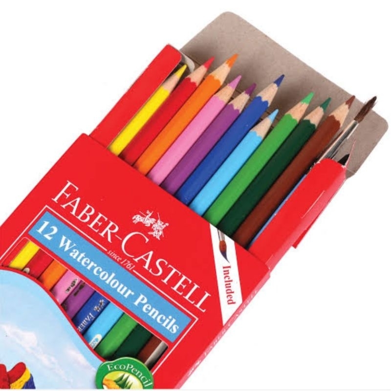 

PULAS / PENCIL WARNA WATER COLOUR 12 WARNA FABER CASTELL