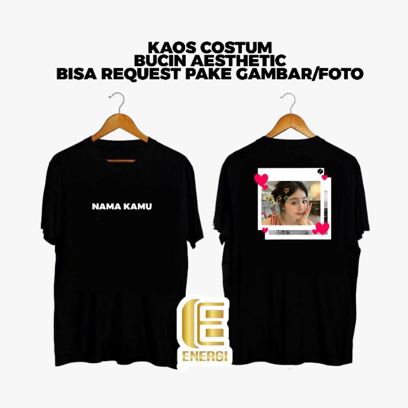 Kaos Costum Bucin Aesthetic - Kaos Couple - Kaos Kekinian - Kaos Streetwear - Kaos Costum