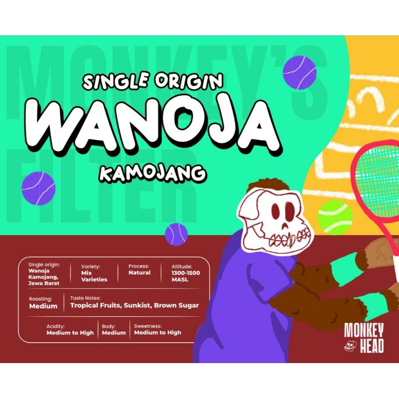 

MONKEY HEAD Wanoja Kamojang - Filter Coffee (200gr)