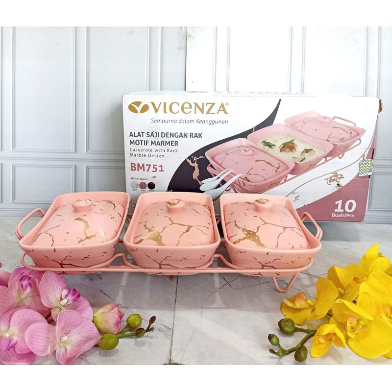 Prasmanan Gandeng 3 Keramik Marble Vicenza BM-751 & BM-915 (Packing Kayu)