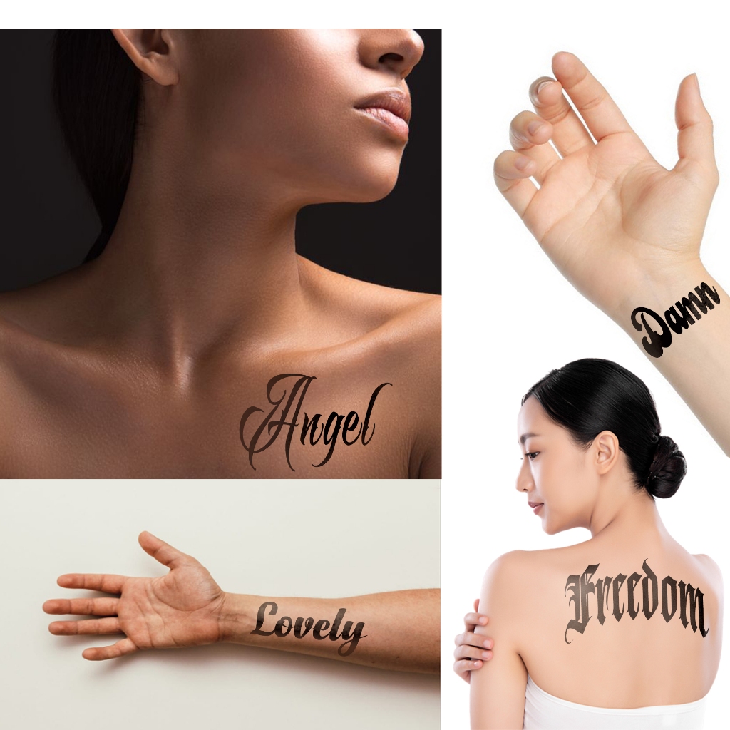 Custom Tatto Nama Temporer | Request Tatto Nama | Tattoo Temporary | Tatto aesthetic