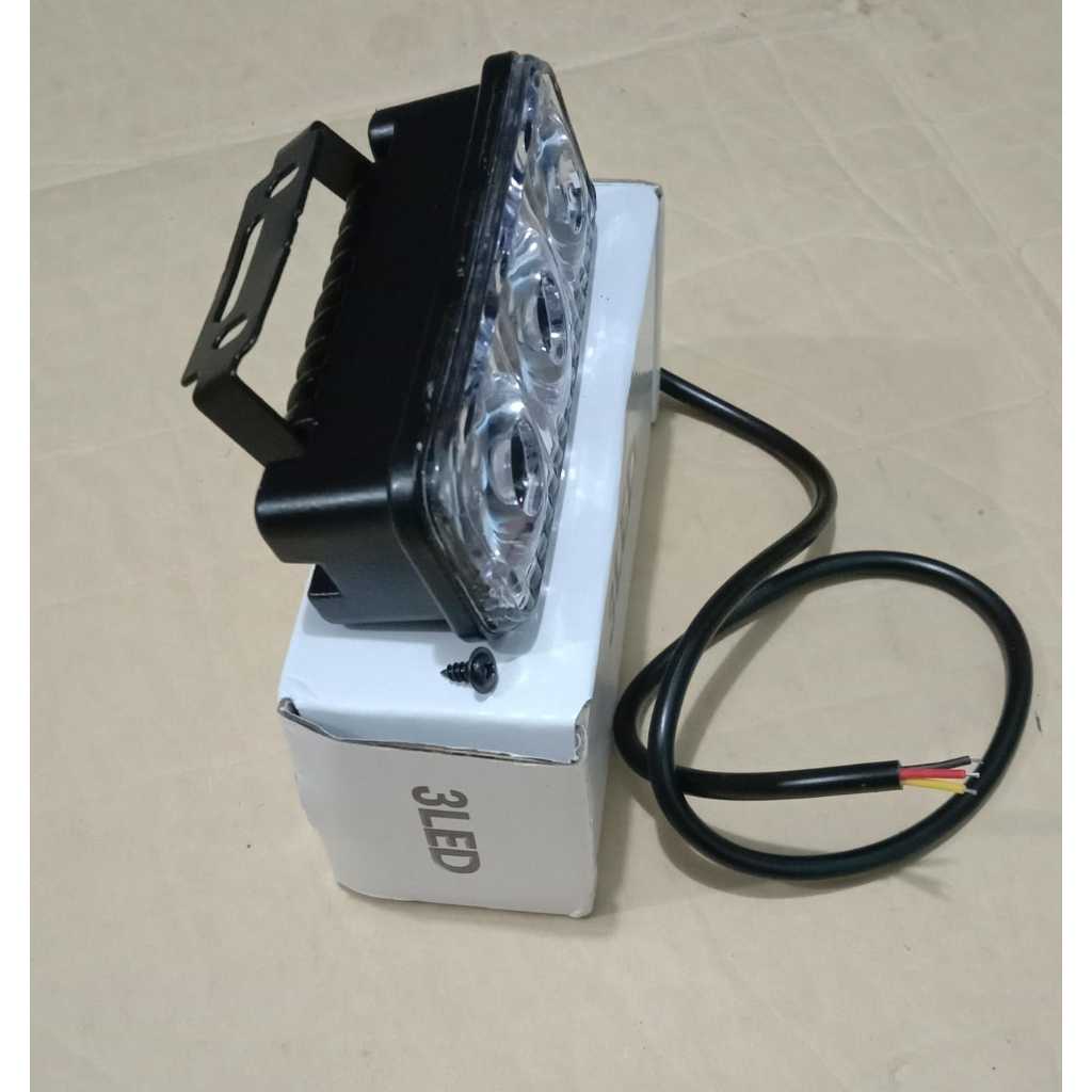 LAMPU SOROT 3 MATA/LAMPU TEMBAK CREE 3 LED DC 12V DC 18W/LAMPU SOROT CREE LED 3 MATA/LAMPU SOROT LED