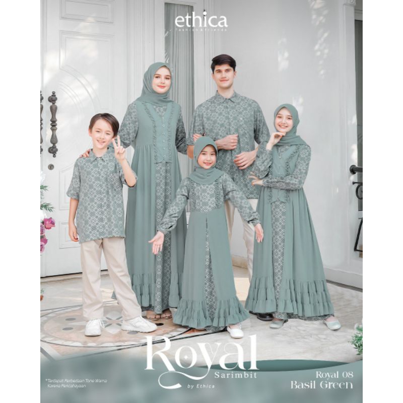 Royal 08 Basil Green Sarimbit by Ethica | Sarimbit Ethica | Sarimbit Keluarga Ethica | Sarimbit Kelu