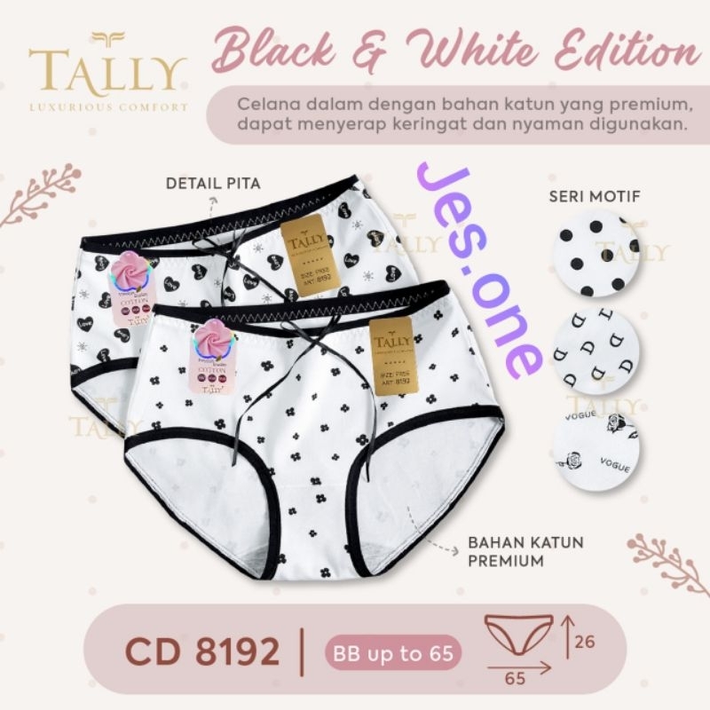Tally 8192 CD Celana Dalam Putih Wanita Katun Premium