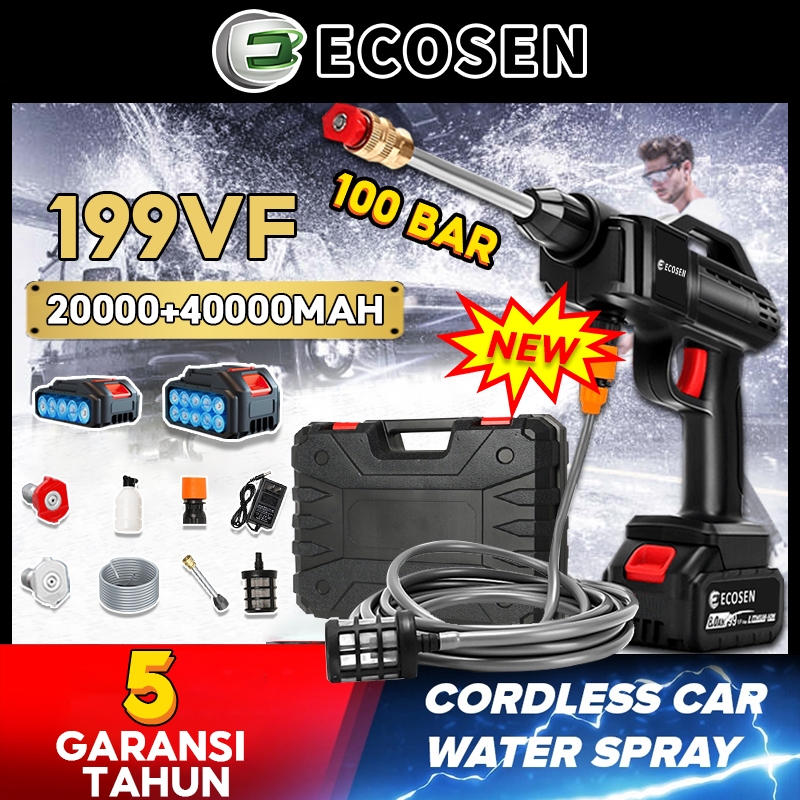 ALAT CUCI MOBIL ECOSEN 198V ALAT PORTABEL TANPA KABEL/SEMPROTAN CUCI MOTOR/ALAT CUCI MOTOR/JET