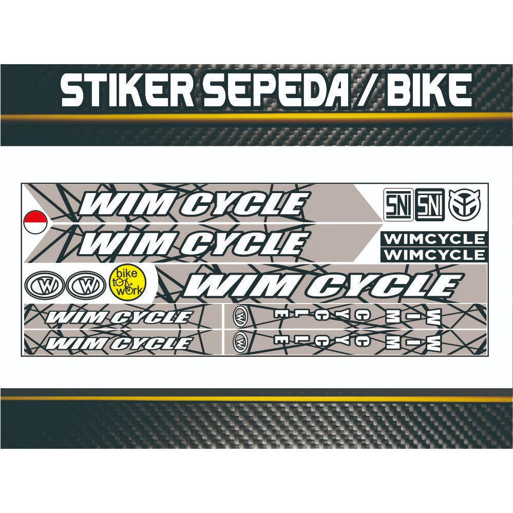 striping SEPEDA WIMCYCLE BIKE STICKER