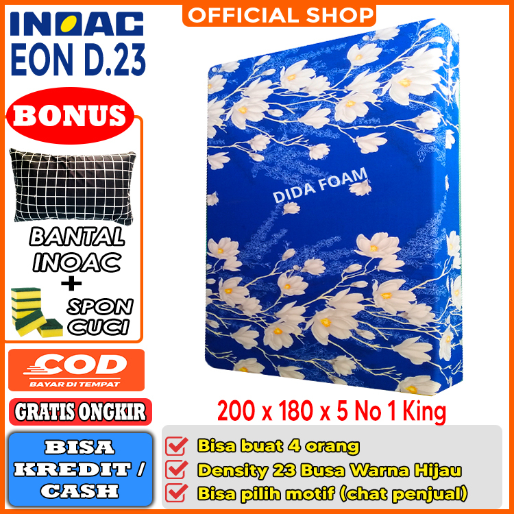 [ 200x180x5 ] Bisa COD Kasur Busa Inoac No. 1 Original EON Density 23 Kualitas Premium Bonus Bantal