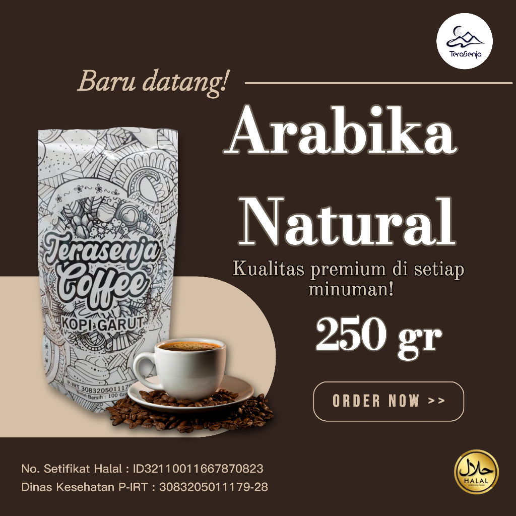 

Biji Kopi Bubuk Grade 1 Arabika Natural 250 gram - Terasenja