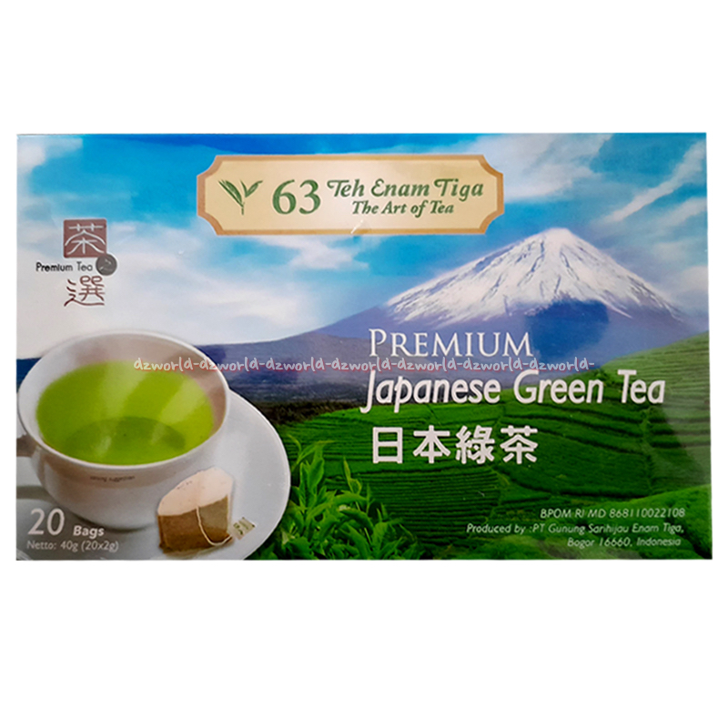 

Teh Enam Tiga 20Celup Premium Teh Hijau Jepang Japan Green Tea Teh 63 Premium Japanese Green Tea