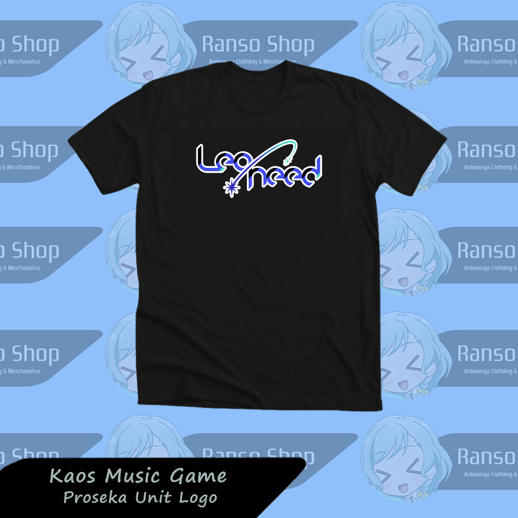 Ranso Baju Project Sekai Logo Leo/need T-Shirt Proseka Leo need Kaos Waifu Husbu Distro Casual Anime