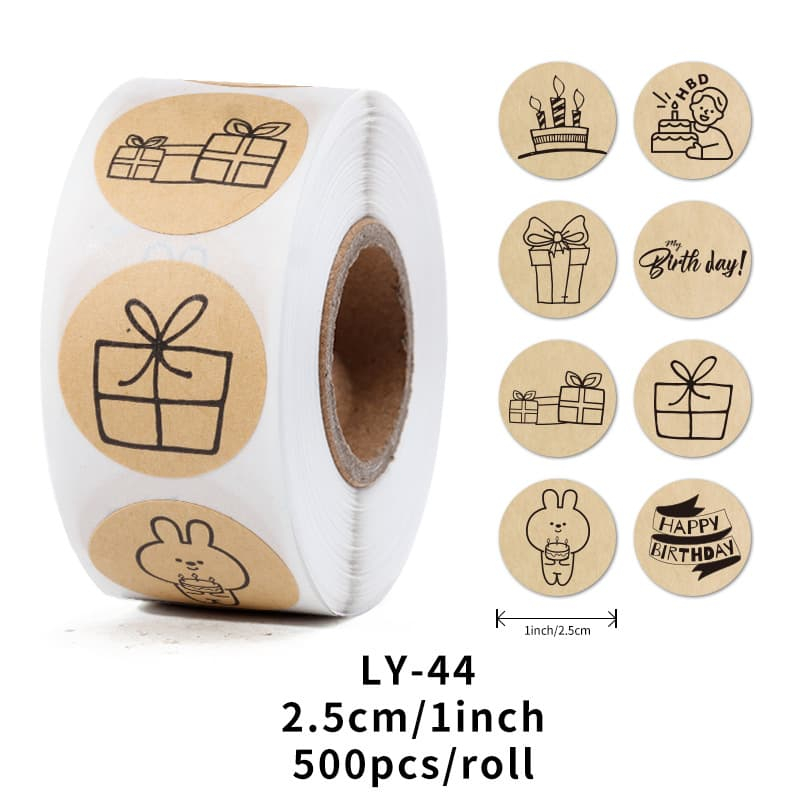 

STIKER KUE LY-44 2.5CM/1INCH ISI 500PCS,COCOK UNTUK PACKAGING DLL