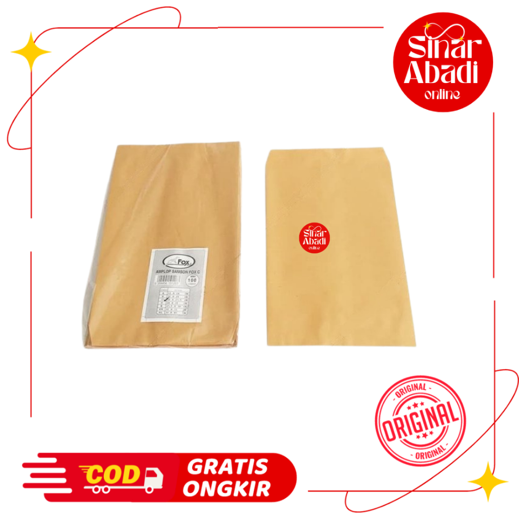 

AMPLOP COKLAT SAMSON FOX C 18 X 27.5 CM ( 1/2 FOLIO )