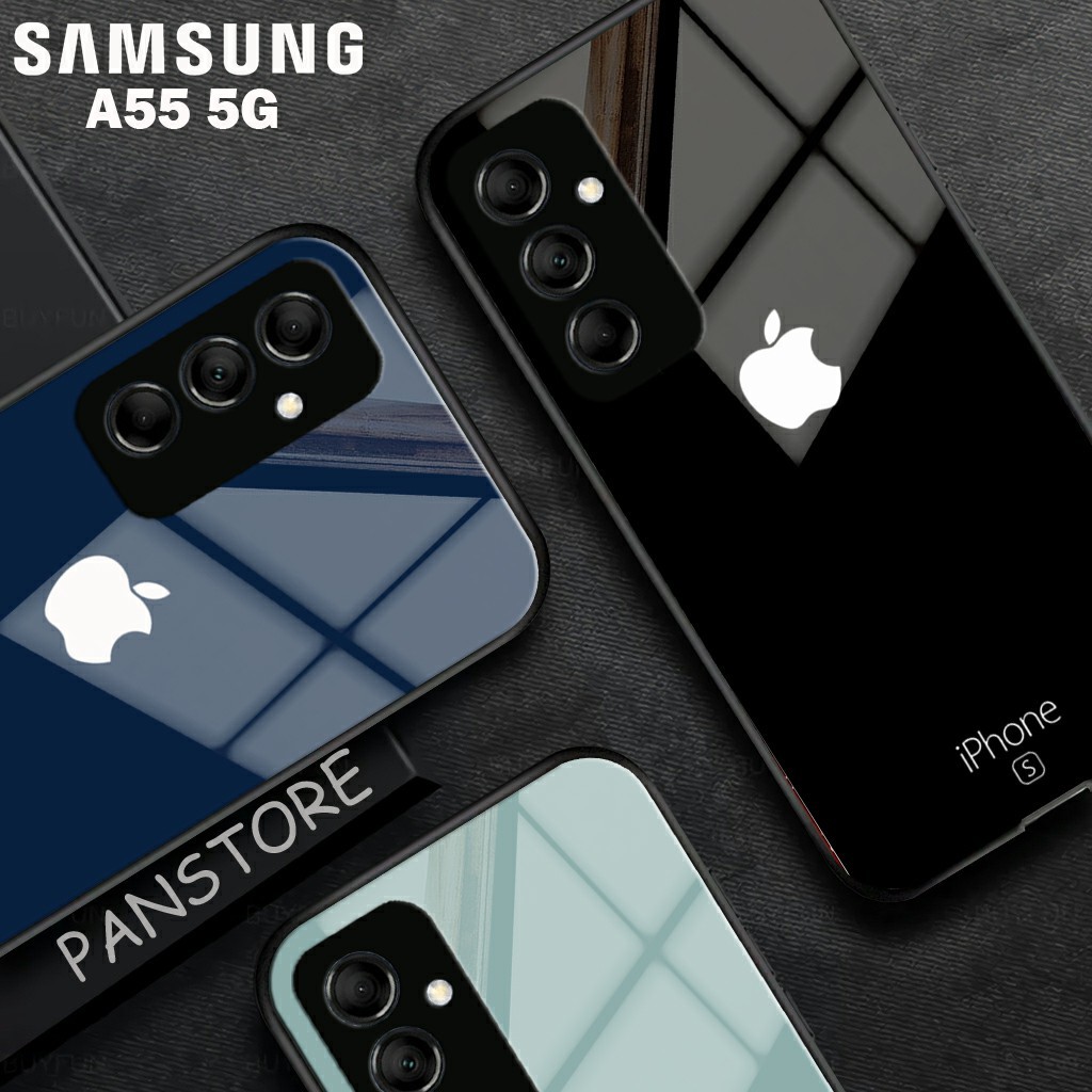Softcase Glass Kaca Samsung A55 5g Terbaru 2024 [KACA70] Case Samsung A55 5g - Casing  Handphone Red