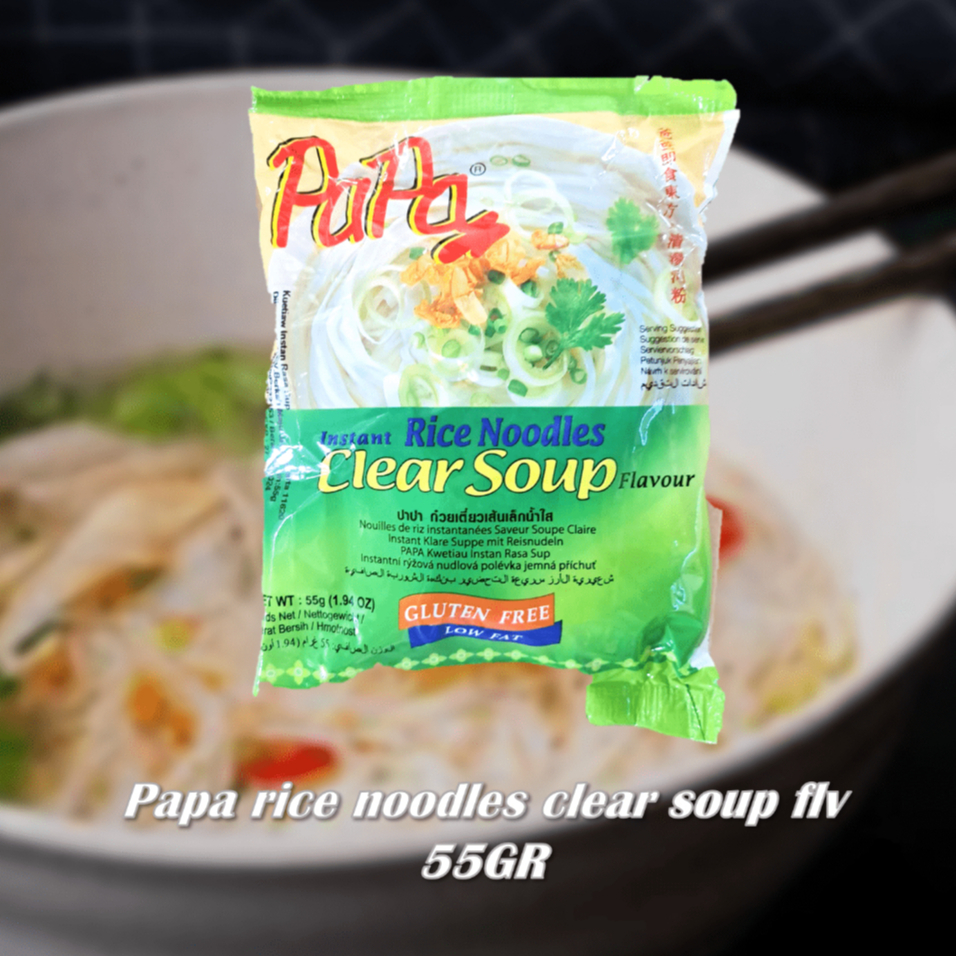 

Papa rice noodles clear soup flv 55g
