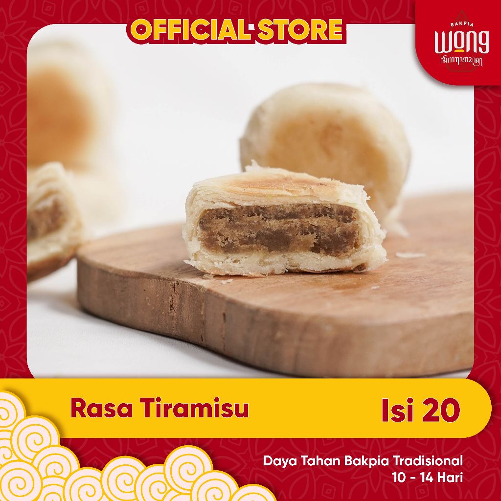 

Bakpia Wong Keraton - Bakpia Reguler Tiramisu Isi 20