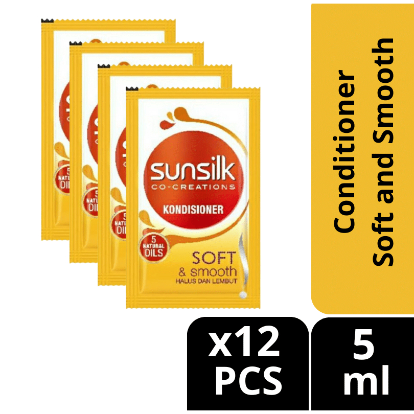 Sunsilk Conditioner Soft and Smooth Sachet 12 pcs (isi 12 pcs saset)
