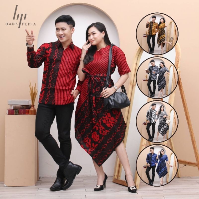 Batik Couple Pria Wanita Motif Songket Lurik Batik Kondangan Dress Tenun Atasan Wanita Tenun Daun Mo