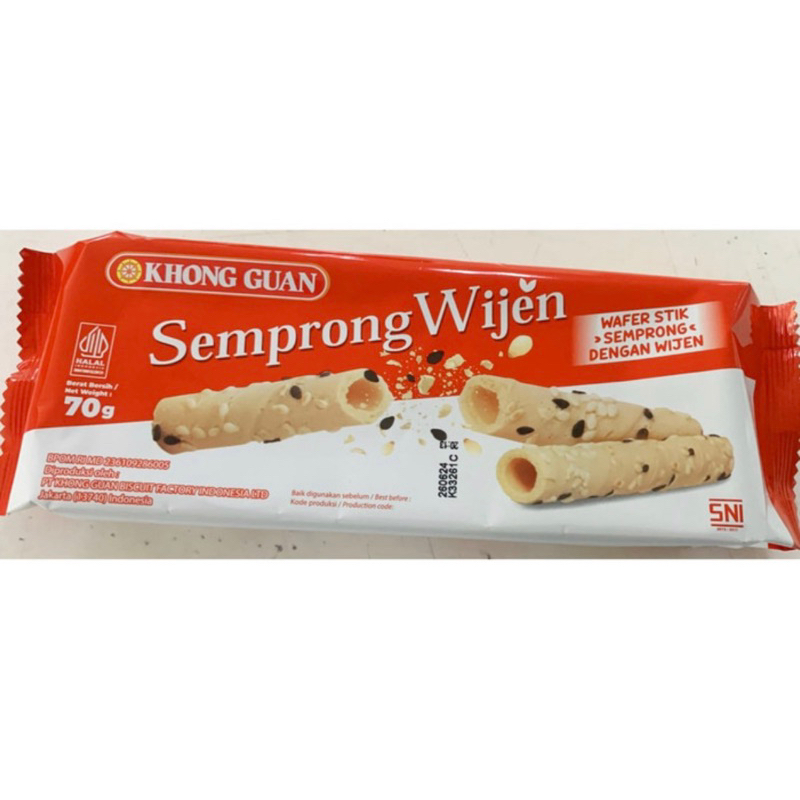 

Khong Guan Wijen Semprong Stik Wafer 70 gram