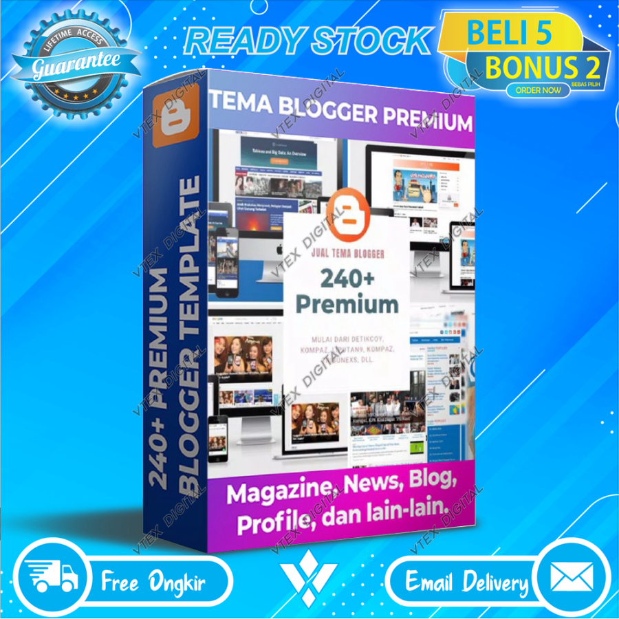 [160] 240 Tema Blogger Premium Pack