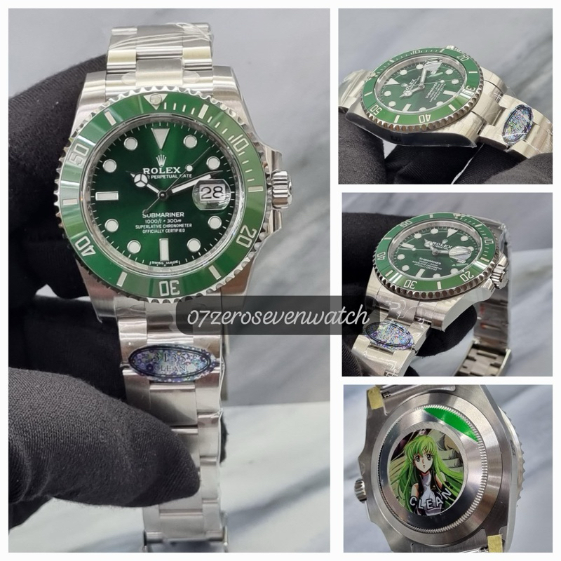 Jam Rolex Submariner 116610LV ‘Hulk’ Green Ceramic Fullset
