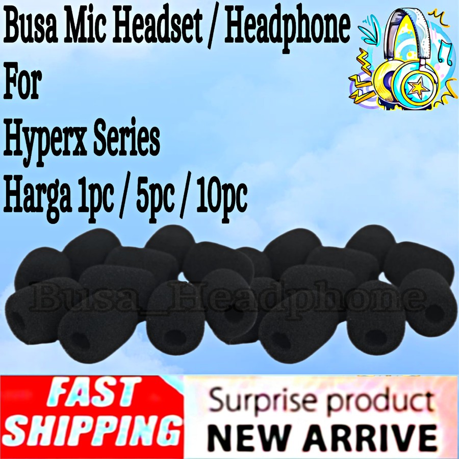 Busa Mic Foam Hyperx Cloud / II / 2 / Alpha / Alpha S / Revolver S / Core / Stinger / Silver / Fligh