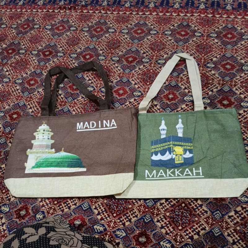 TAS MAKKAH MADINAH - TOTE BAG JUMBO KANVAS IMPOR ARAB SAUDI