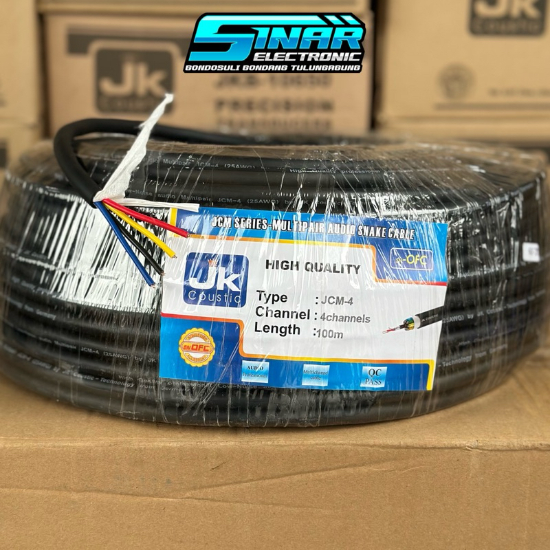 Kabel Snake JK Coustic JCM-4 4Chanel Input Temba Murni 100M