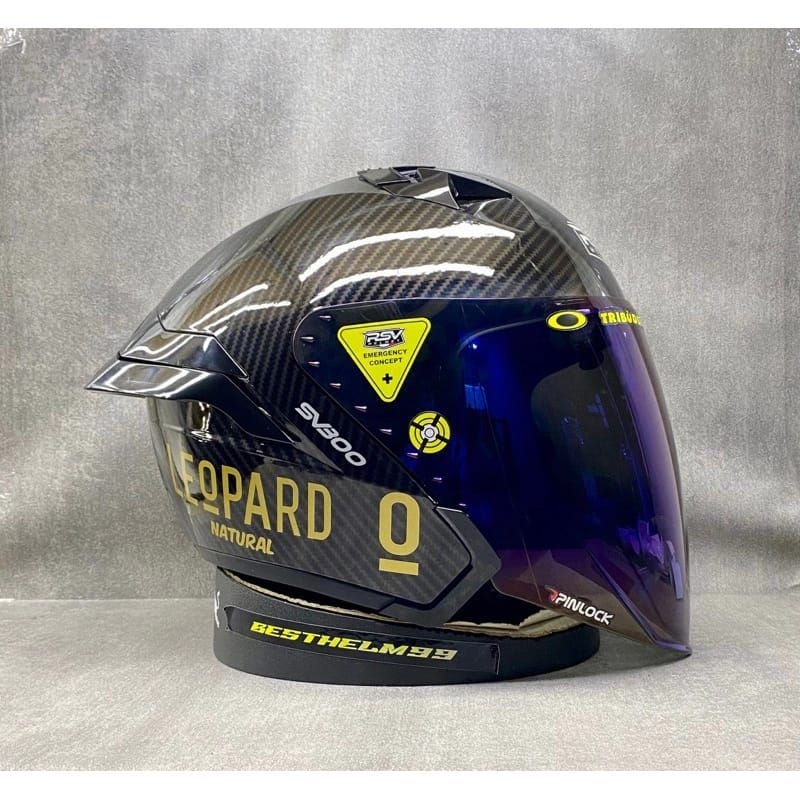 HELM RSV SV300 CARBON PAKET GANTENG LEOPARD ORIGINAL PRODUK