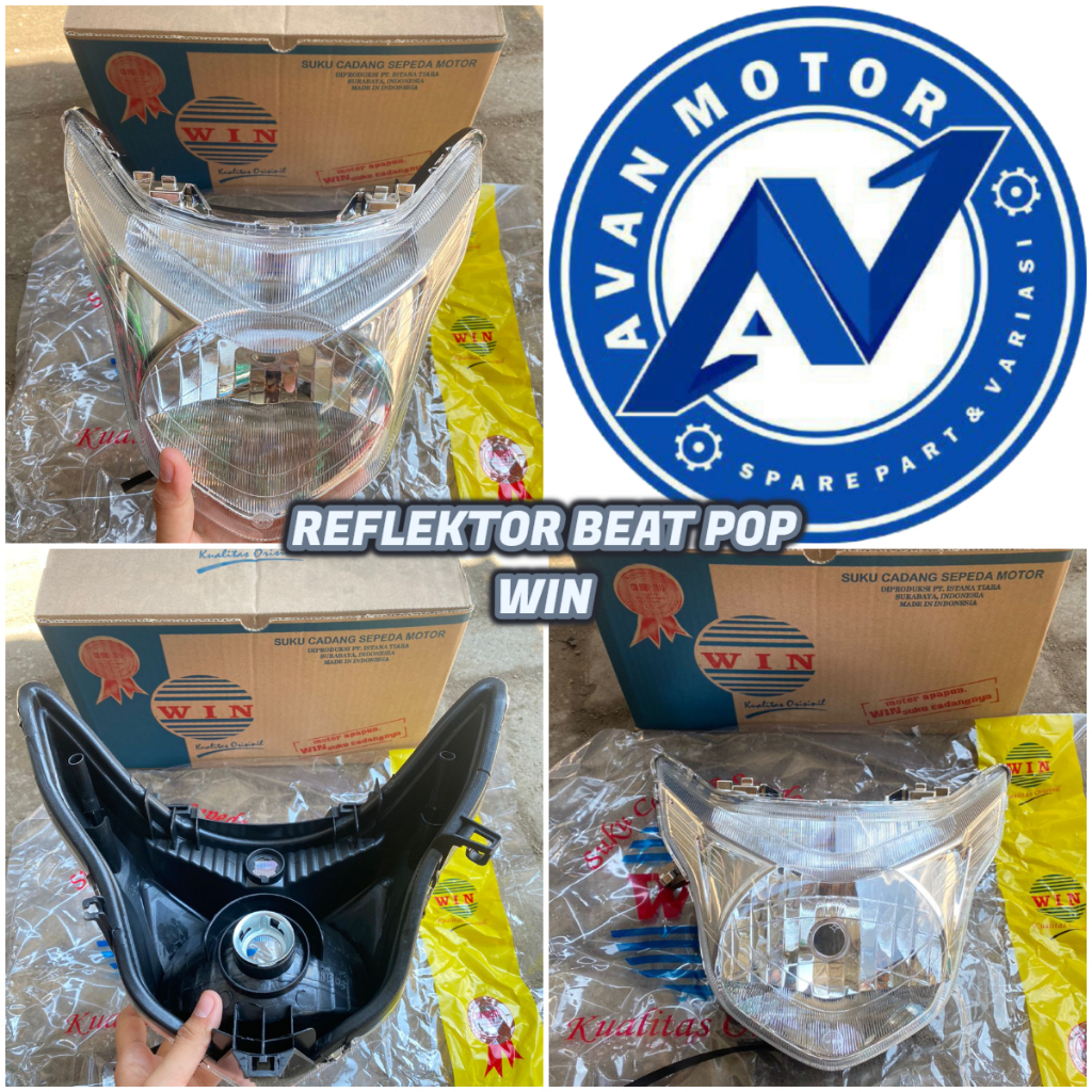 REFLEKTOR BEAT POP MERK WIN || LAMPU DEPAN / REFLEKTOR BEAT POP WIN