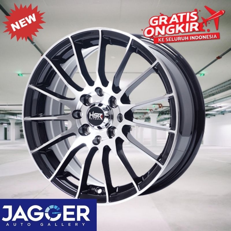 Velg racing jambi hsr maudus ring 15 black polish mobilio vios freed