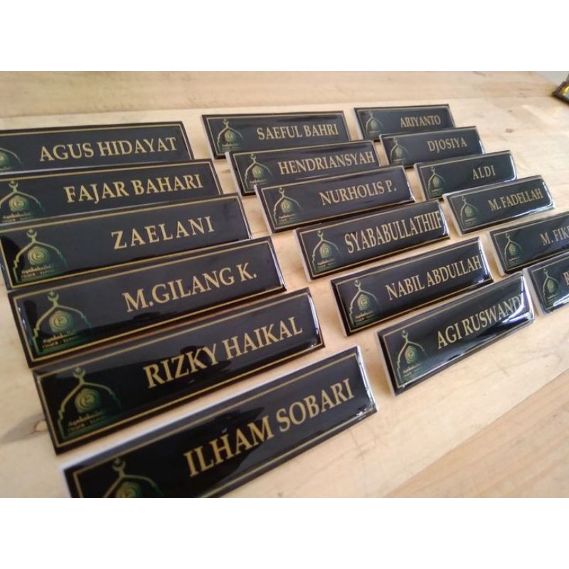 

name tag akrilik resin