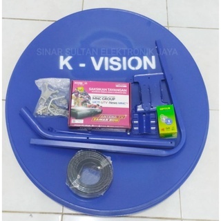 PAKET LENGKAP PARABOLA K-VISION DISH 75 CM RECEIVER K-Vision K2000.