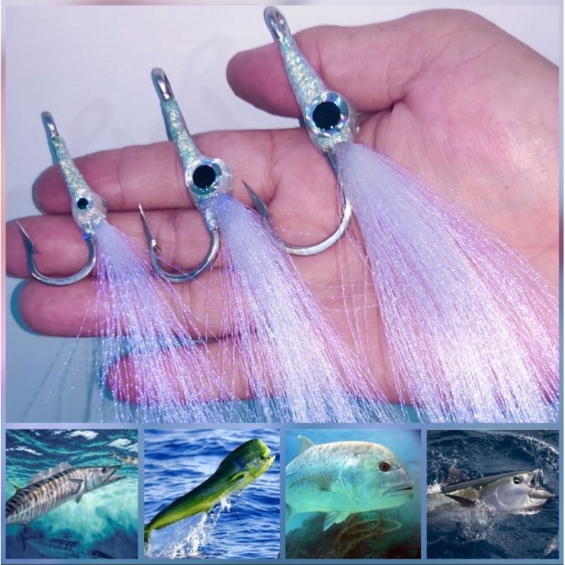 UMPAN TUNA DLL / UMPAN JIGGING SIAP PAKAI & 1IKAT  BULU MUTIARA SP  Umpan Pancing Pancing | Bulu Mut