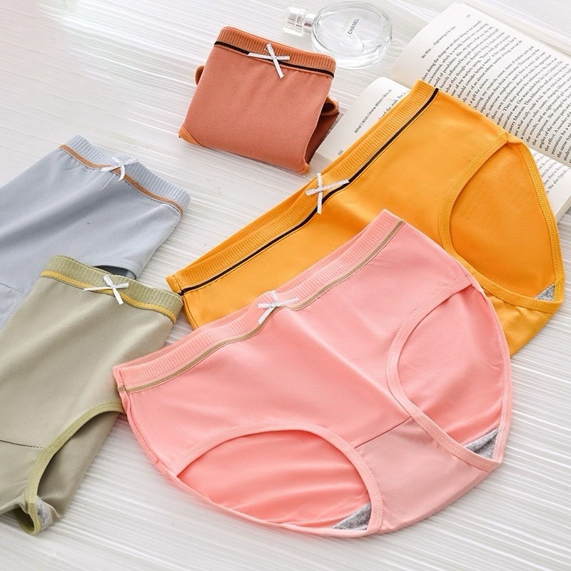 Celana Dalam Wanita Polos List Pita Hitam CD Korea Karun