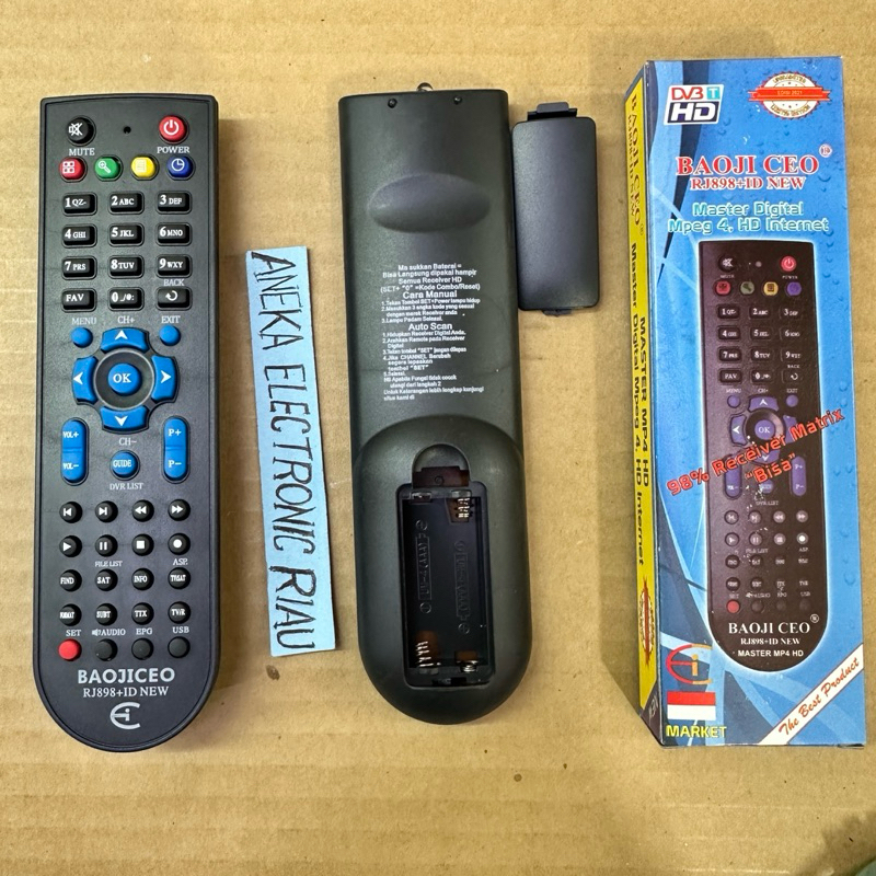 REMOT DIGITAL PARABOLA MP4 MULTI BAOJI RJ898
