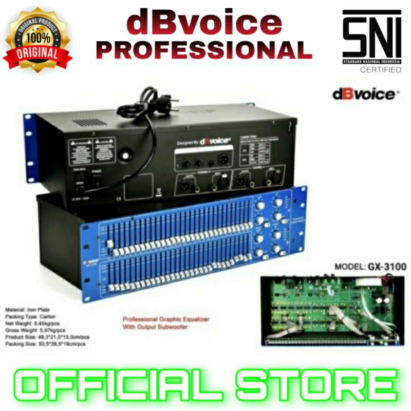 equalizer original db voice gx 3100 equalizer sub original