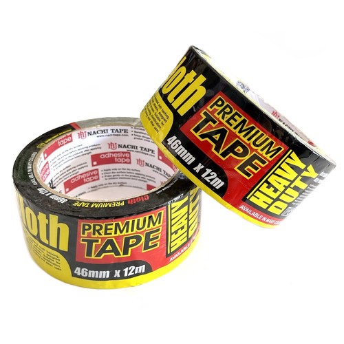 

LAKBAN/ISOLASI KAIN HITAM NACHI PREMIUM CLOTH TAPE 46MM X 12M 1 ROL/PCS