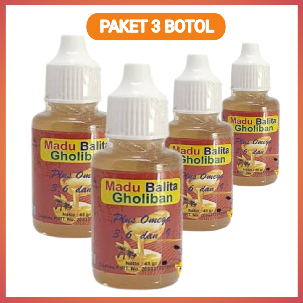 

[ PAKET 4 Botol ] Madu Balita Gholiban