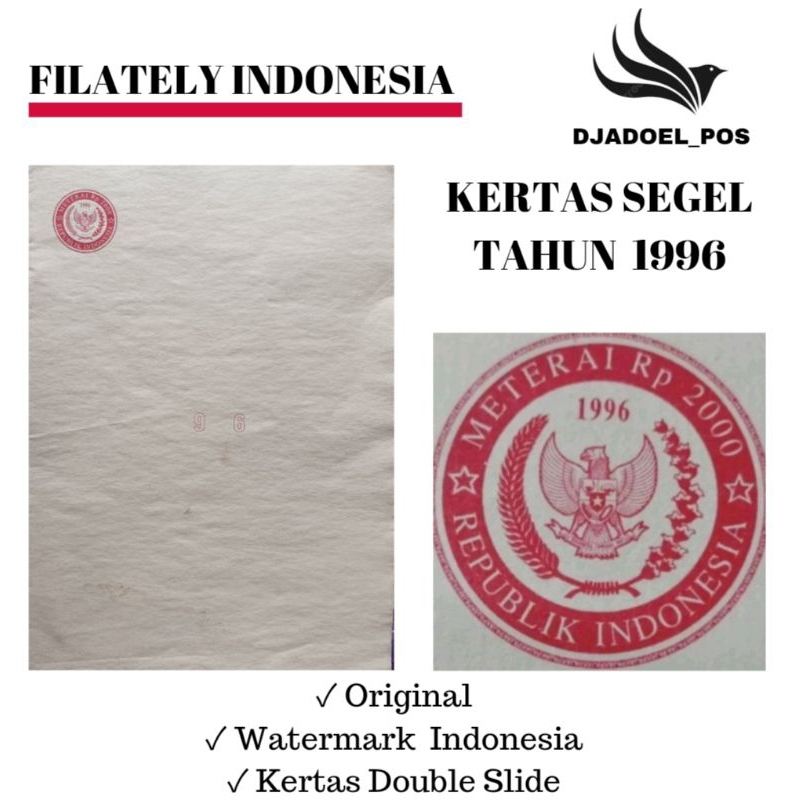 

KERTAS SEGEL TAHUN 1996 Double Asli