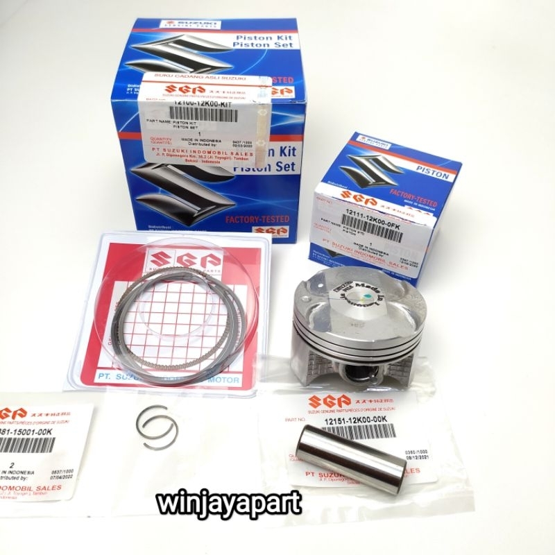 PISTON KIT SEHER OS STANDAR STD GSX 150 BANDIT 150 SATIRA FU FI INJEKSI 12100-12K00-KIT ORIGINAL SGP