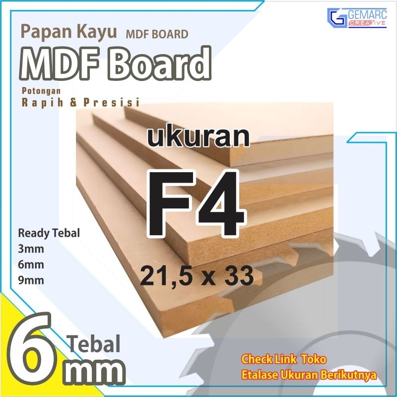 Mdf F4 - Mdf 6mm Ukuran F4