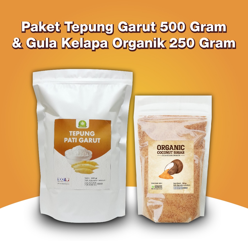 

(READY) Paket Tepung Garut 500 Gram dan Gula Kelapa Organik 250 Gram