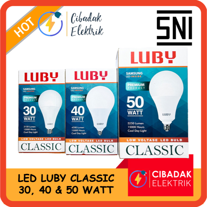 LAMPU LED LUBY CLASSIC 30 / 40 / 50 W / LUBY CLASIC ORIGINAL GARANSI 1 TAHUN