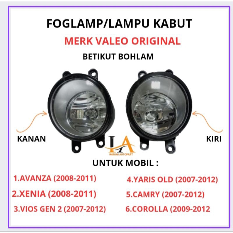 FOGLAMP XENIA 2008 2009 2010 2011