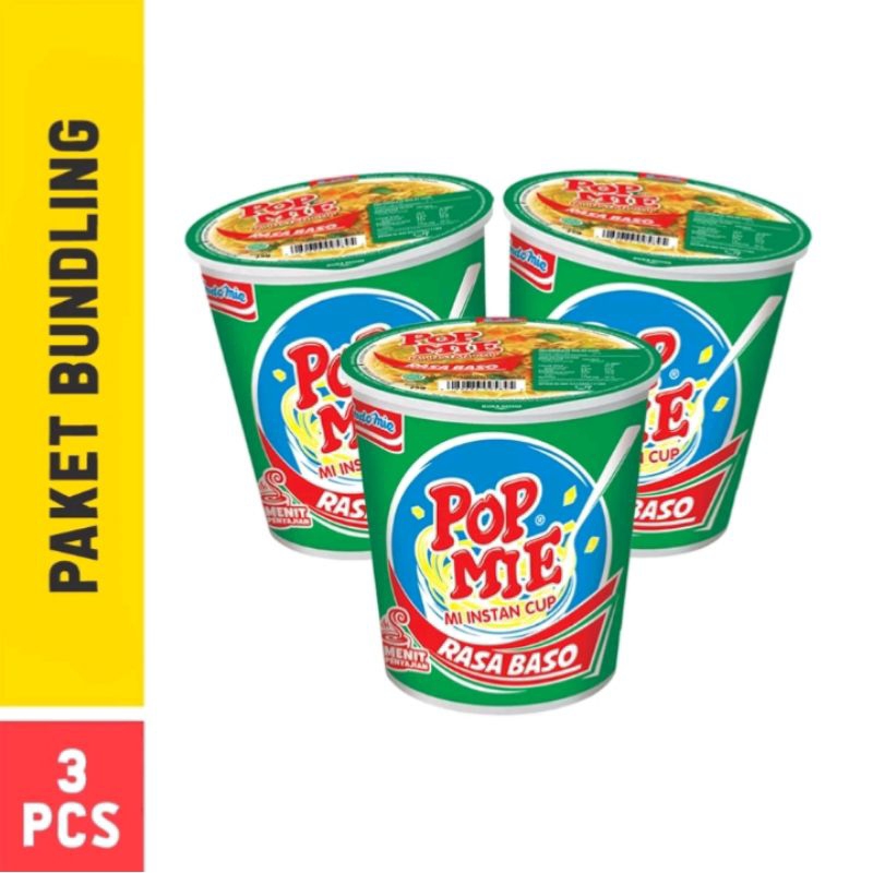 

INSTAN POP MIE RASA baso 3 pcs