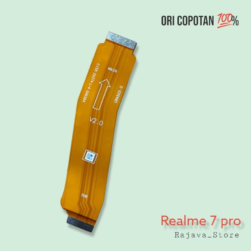 Fleksibel fleksible kiri penghubung mesin UI realme 7 pro ori original copotan asli normal garansi